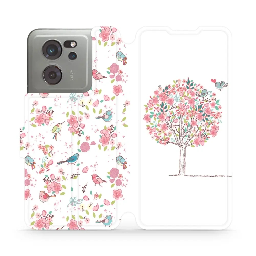 Etui z klapką do Xiaomi 13T, Mobiwear Book, różowy gaj