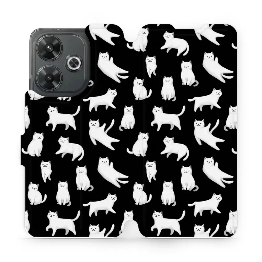 Etui z klapką do Xiaomi Redmi 13 4G, Mobiwear Book, kotki luna