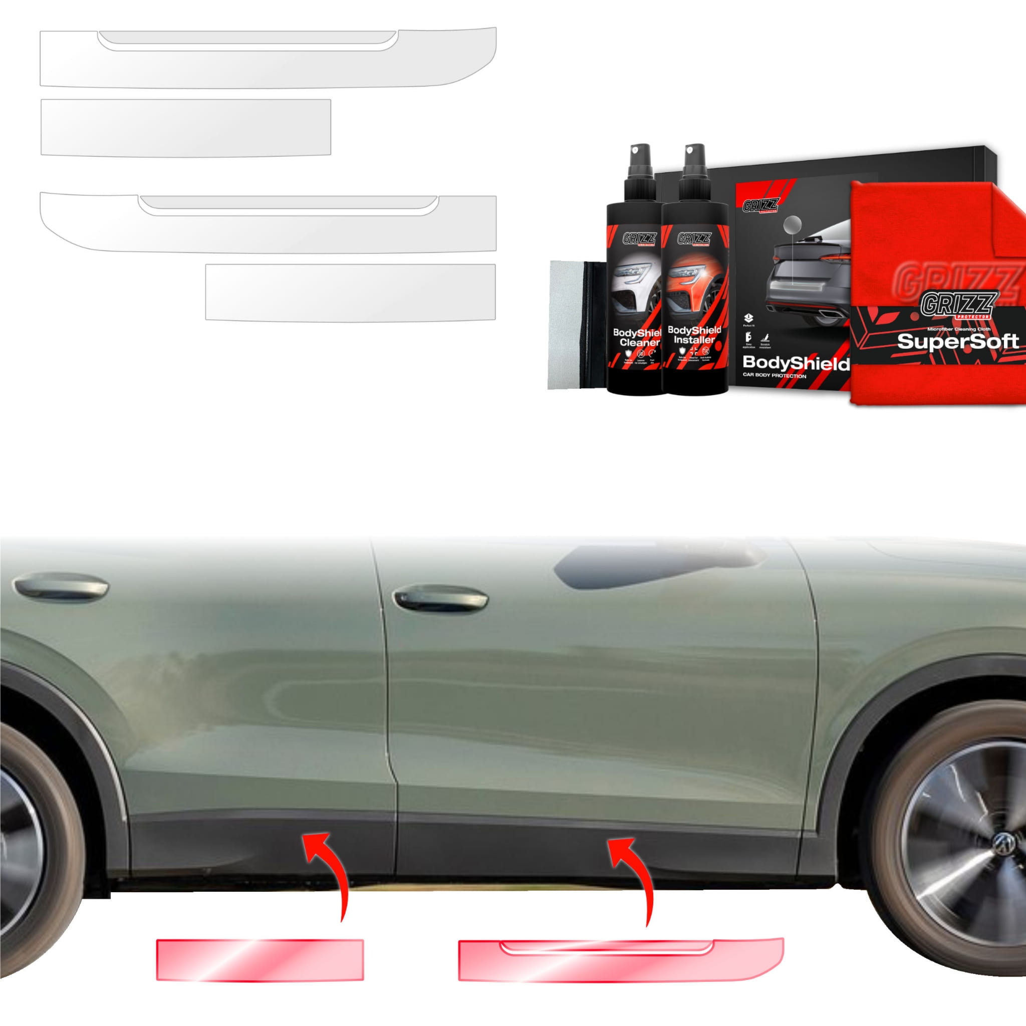 4w1 Folia ochronna Grizz Protector na progi do Volkswagen VW Tiguan 3 (2024-2026)
