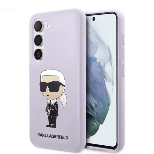 Image of Etui Karl Lagerfeld Hard Case Silicone Ikonik do Galaxy S23 Plus, fioletowe