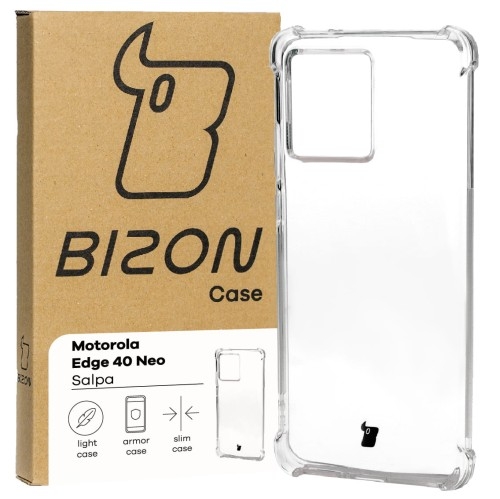 Image of Elastyczne etui Bizon Case Salpa do Motorola Edge 40 Neo, przezroczyste