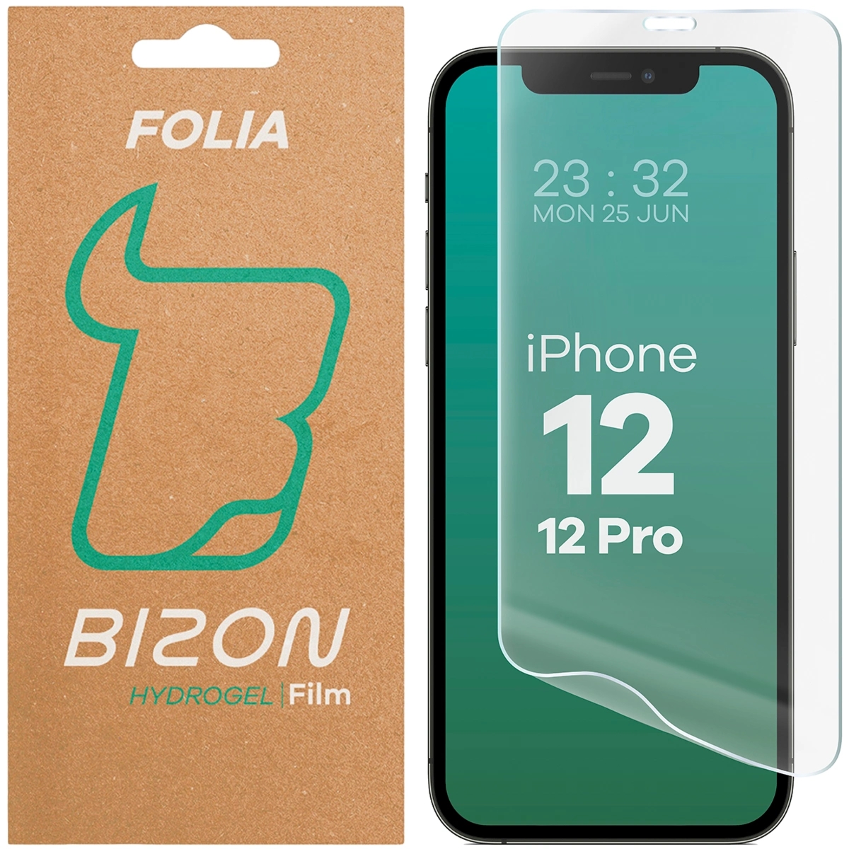 Folia hydrożelowa na ekran Bizon Film Hydrogel Front do iPhone 12 / 12 Pro, 1 sztuka