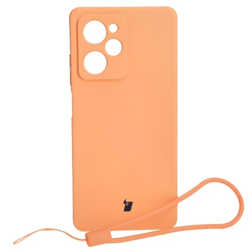Image of Etui Bizon Case Silicone Sq do Xiaomi POCO X5 Pro, pomarańczowe
