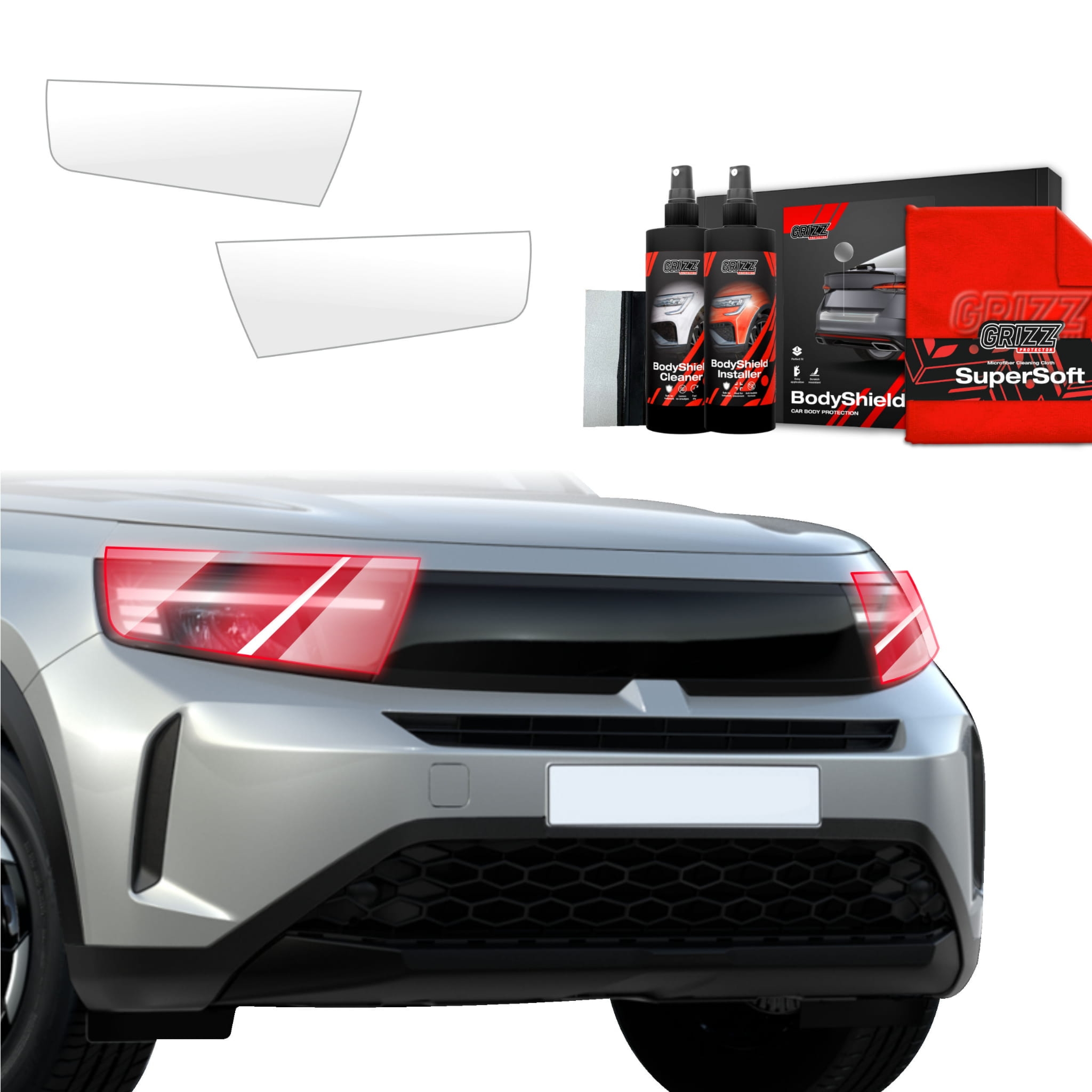 2w1 Folia ochronna Grizz Protector na lampy do Opel Frontera (2024-2026)