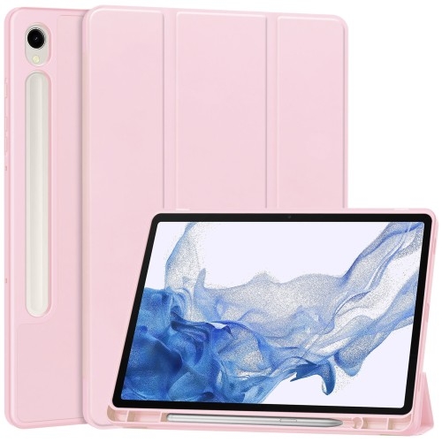 Image of Etui Bizon Case Tab Lizard do Galaxy Tab S9, różowe