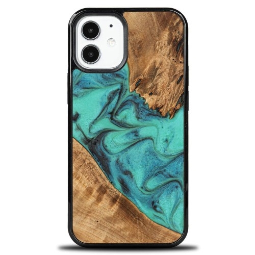 Image of Drewniane etui Bewood iPhone 12 Mini, Turquoise