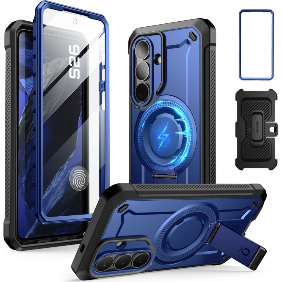 Etui pancerne Supcase UB Pro MagSafe SP+noSP do Galaxy S26, niebiesko-czarne