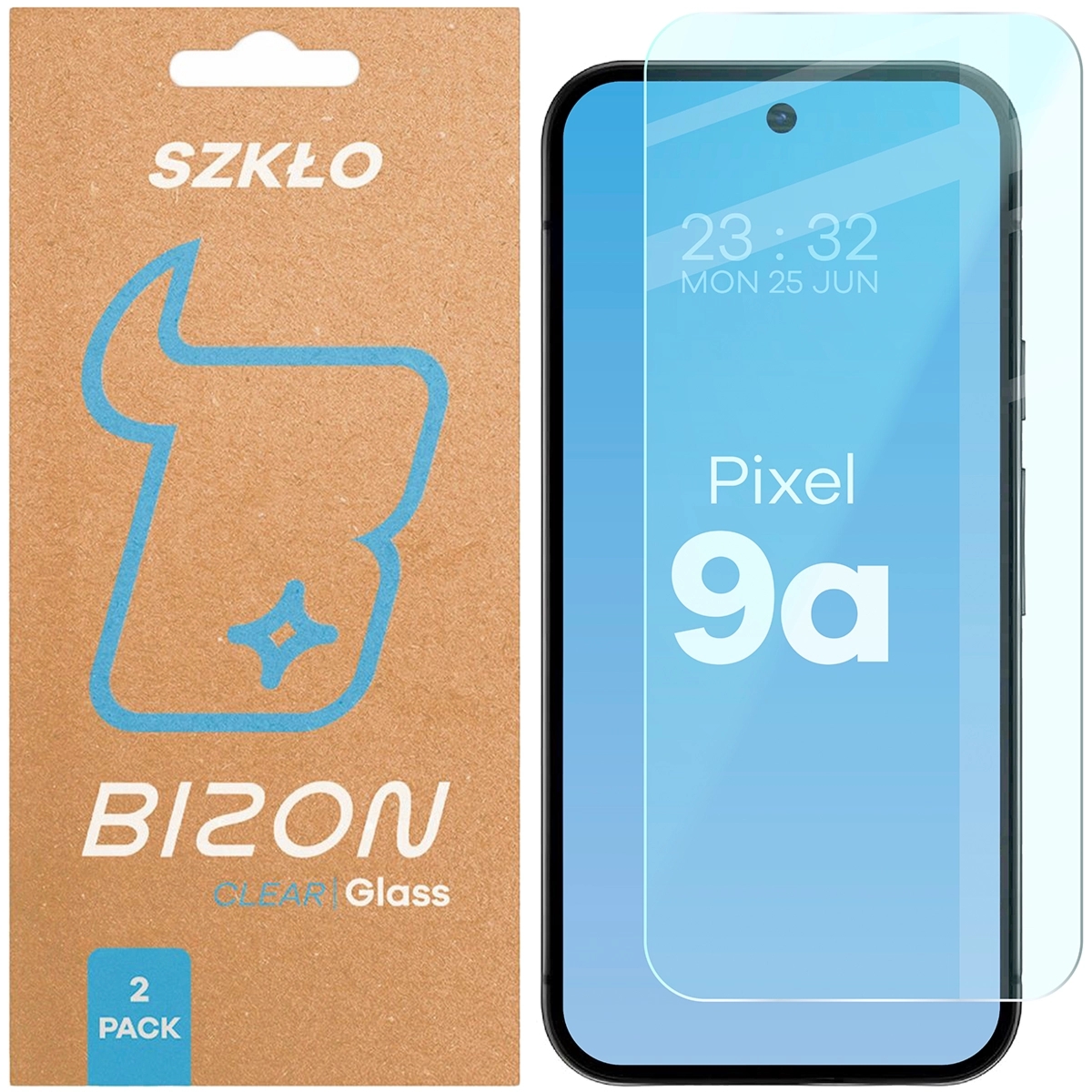 Szkło hartowane Bizon Glass Clear Duo do Google Pixel 9a, 2 sztuki