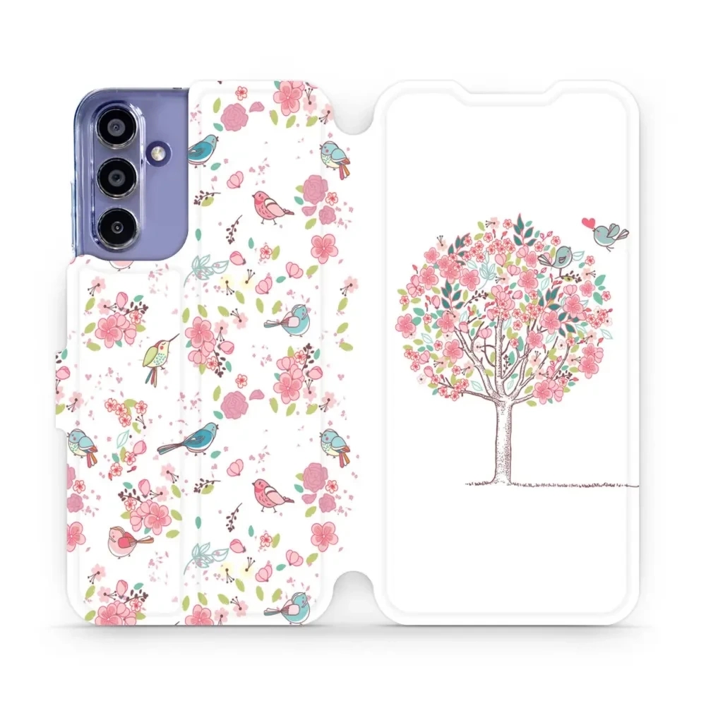 Etui z klapką do Galaxy A15 4G, Mobiwear Book, różowy gaj