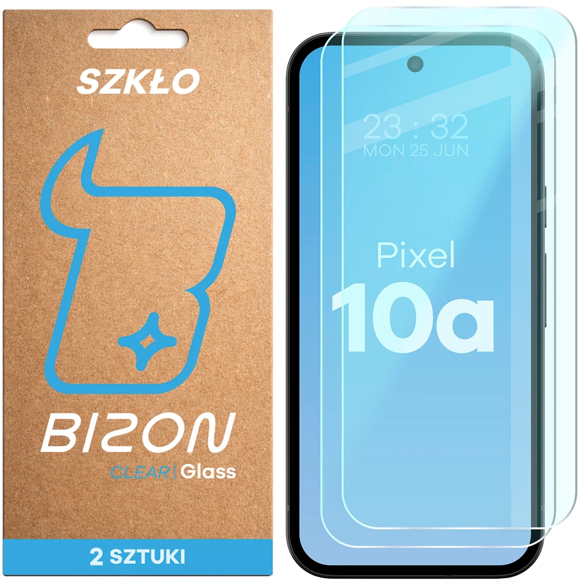 Szkło hartowane Bizon Glass Clear Duo do Google Pixel 10a, 2 sztuki