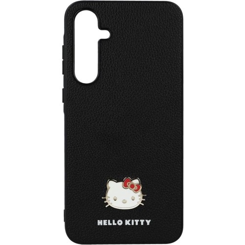 Image of Etui Hello Kitty HardCase Metal Logo Kitty Head do Galaxy A55, czarne