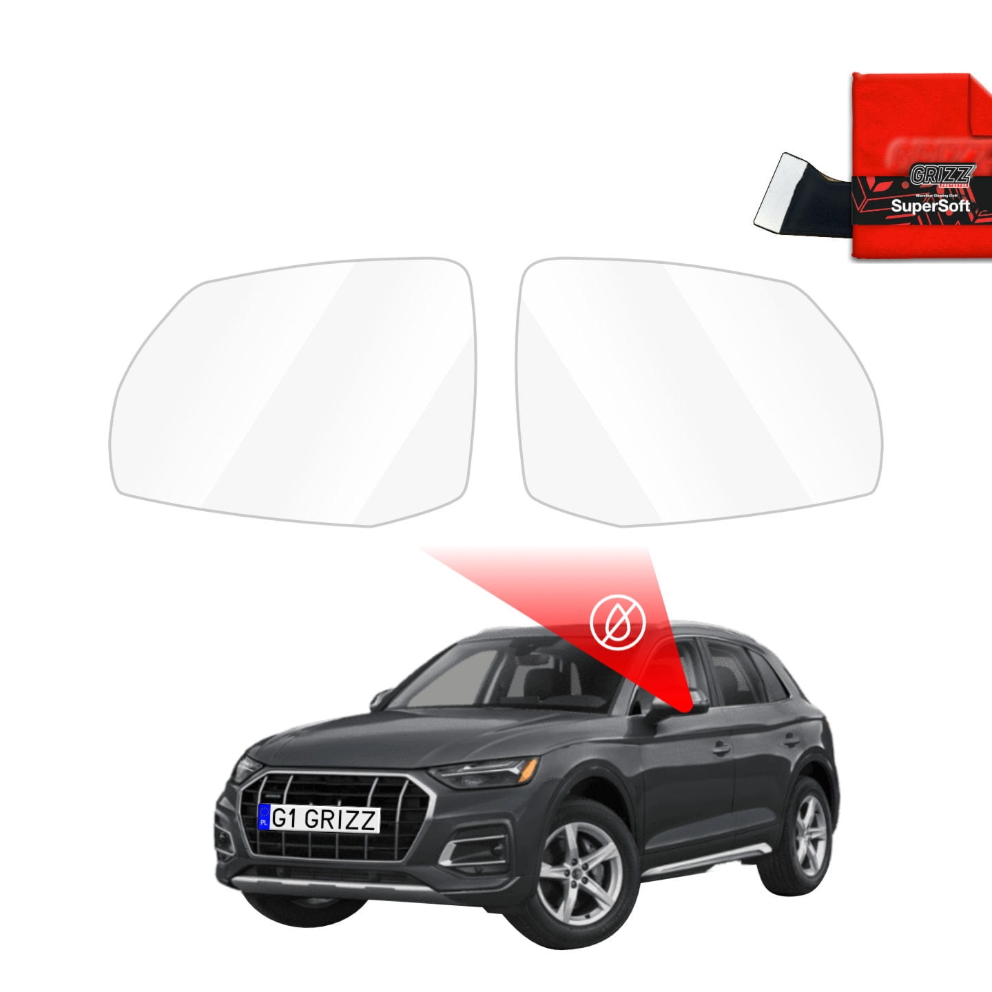 Folia przeciwdeszczowa Grizz Protector na lusterka do Audi Q5 FY (2020-2024)