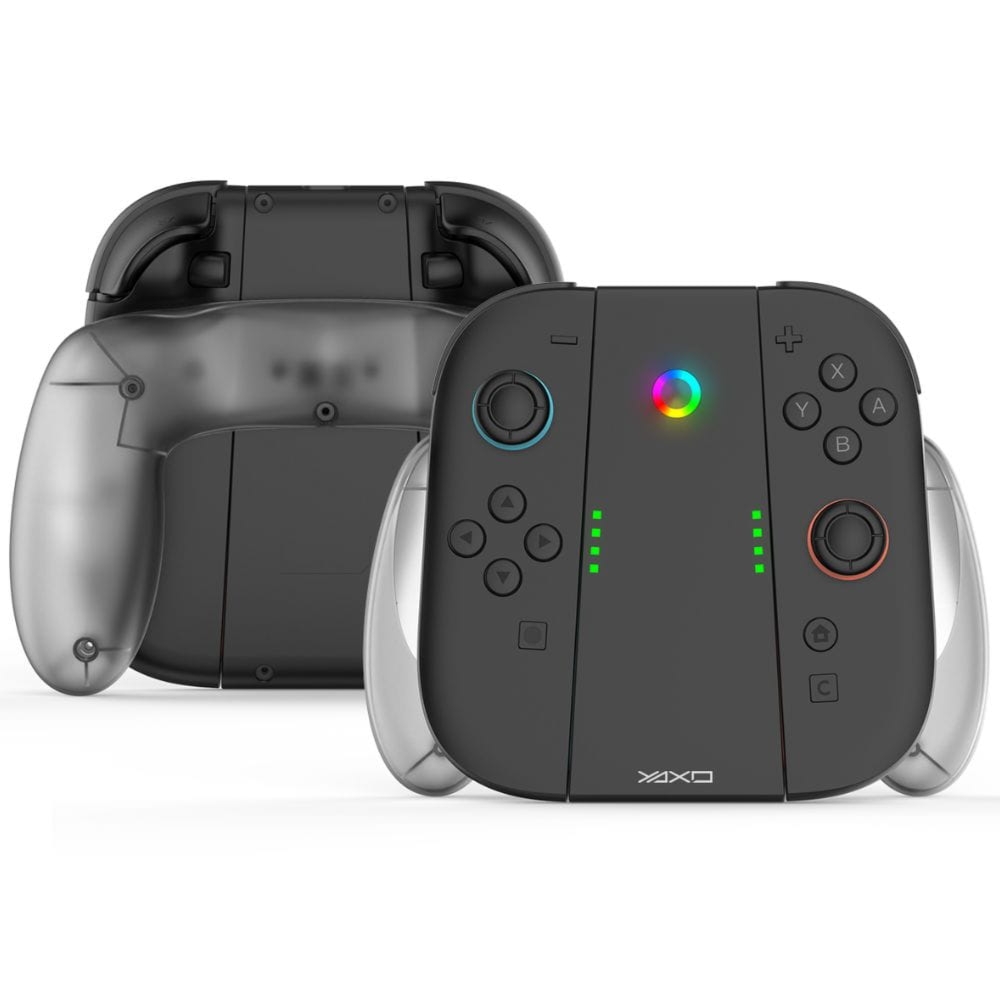 OUTLET: Uchwyt do Joy-Con z funkcją ładowania YAXO Charge Grip Set do Nintendo Switch 2, czarny
