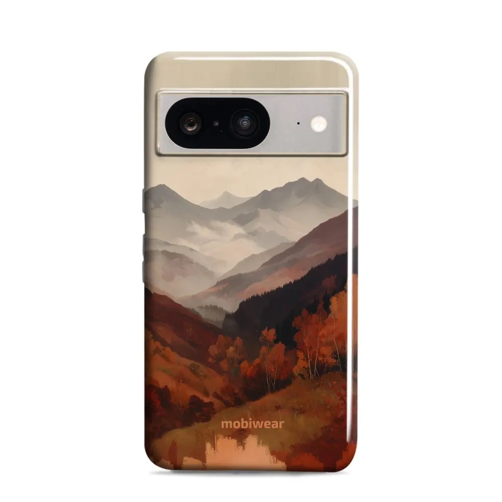 Etui ochronne do Google Pixel 8, Mobiwear Elite Pro, mglista dolina w górach