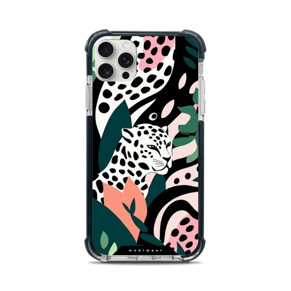 Etui ochronne do iPhone 11 Pro Max do MagSafe, Mobiwear Elite Bumper, tropikalny gepard