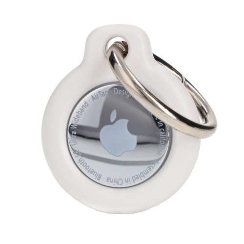 Image of Etui Bizon Case Locator Keychain do Apple AirTag, białe