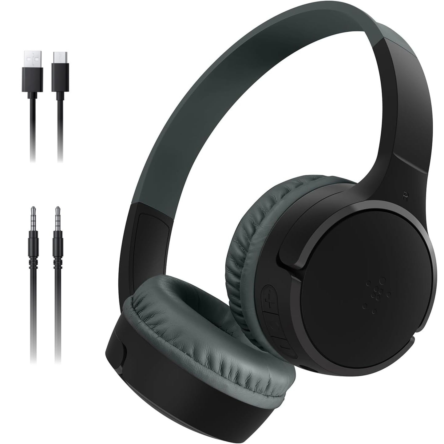 OUTLET: Słuchawki nauszne bezprzewodowe z mikrofonem Belkin SoundForm Mini dla dzieci, czarne