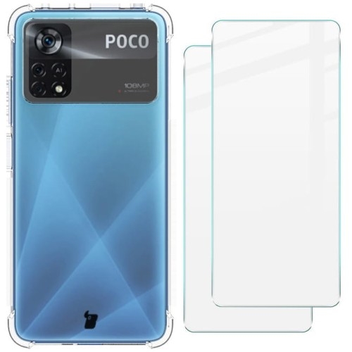 Image of Etui + 2x szkło Bizon Case Clear Pack Xiaomi Poco X4 Pro 5G, przezroczyste