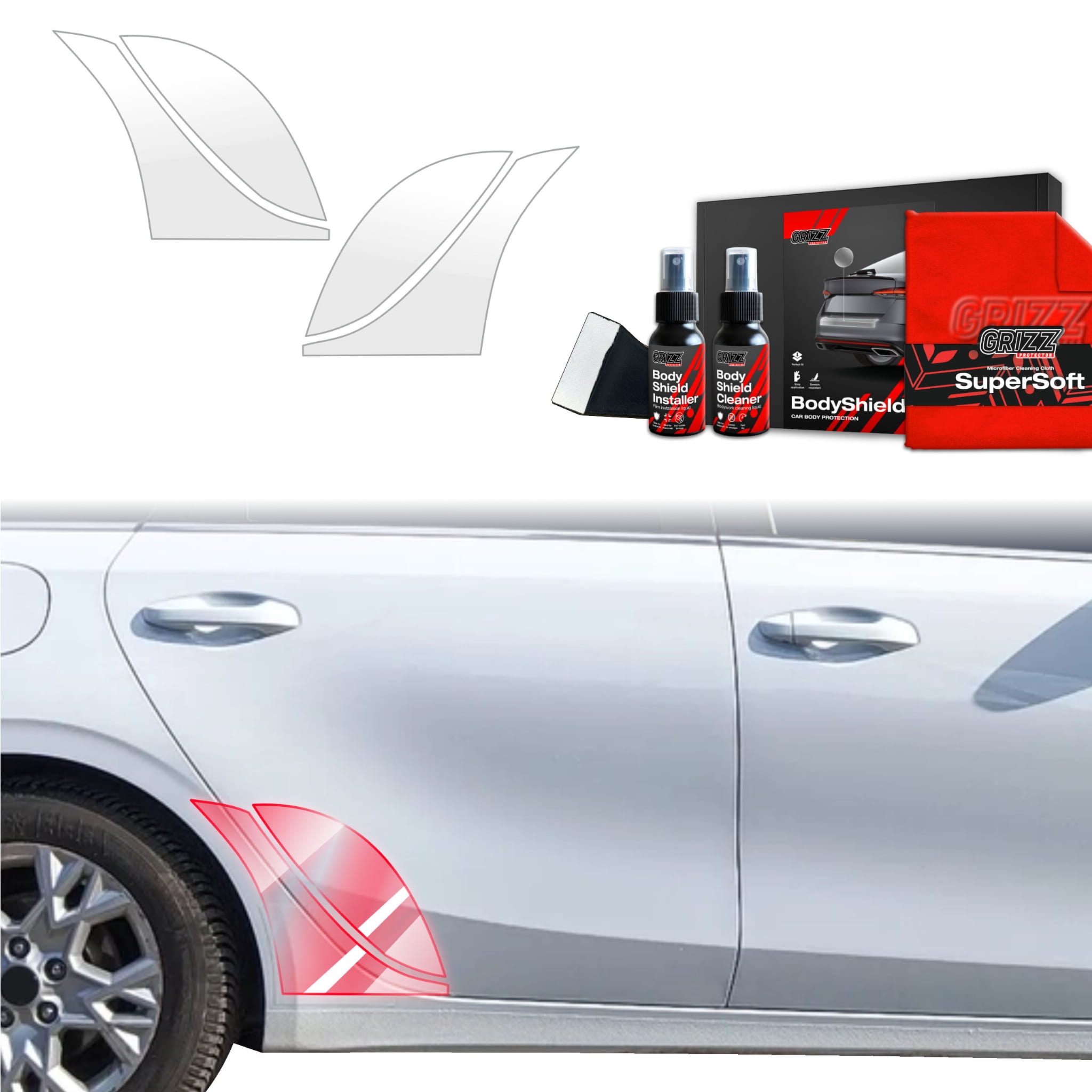 4w1 Folia ochronna na nadkola Grizz Protector do Kia Ceed SW Kombi (2021-2025)