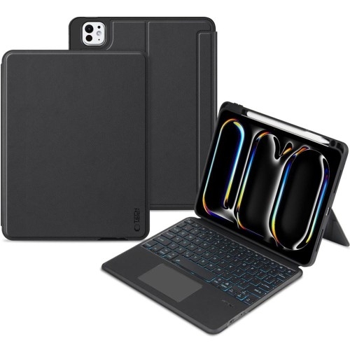 Image of Etui z klawiaturą Bluetooth Tech-Protect ScMag Pen do iPad Pro 11" 5 gen. 2024, czarne