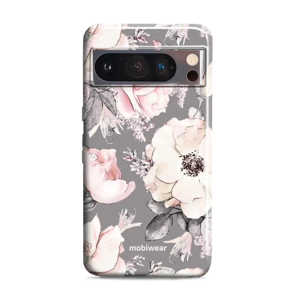 Etui ochronne do Google Pixel 8 Pro, Mobiwear Elite Pro, różowo-kwieciste