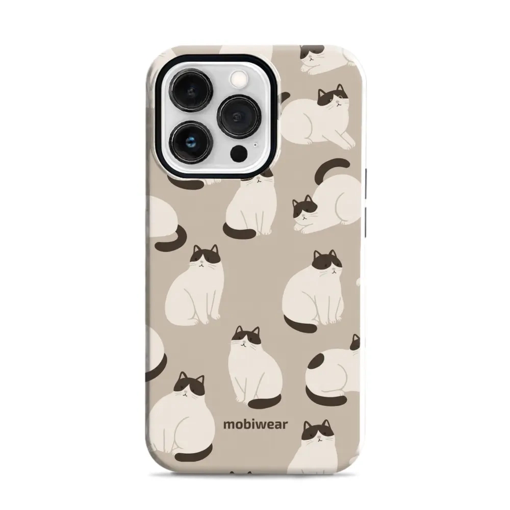 Etui ochronne do iPhone 13 Pro, Mobiwear Elite Pro, kawa miau