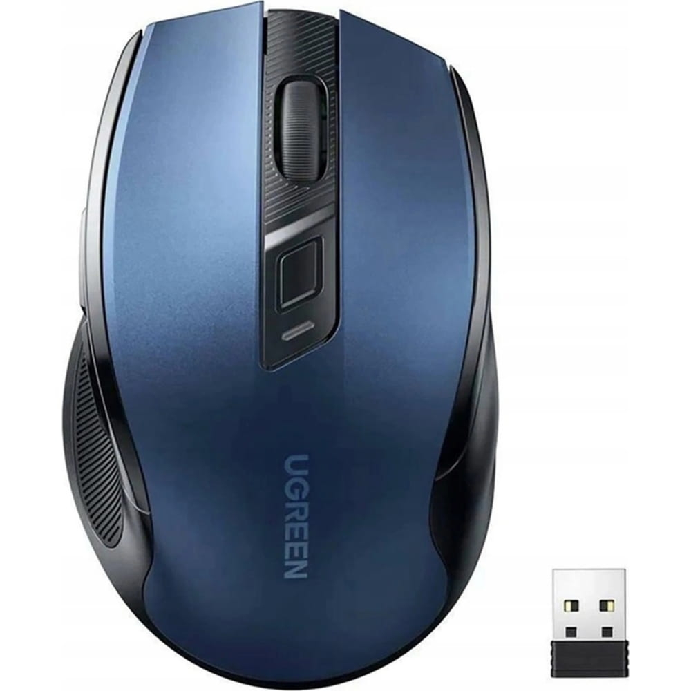 Myszka bezprzewodowa Ugreen MU006, USB 2.4GHz, 4000 DPI, niebieska