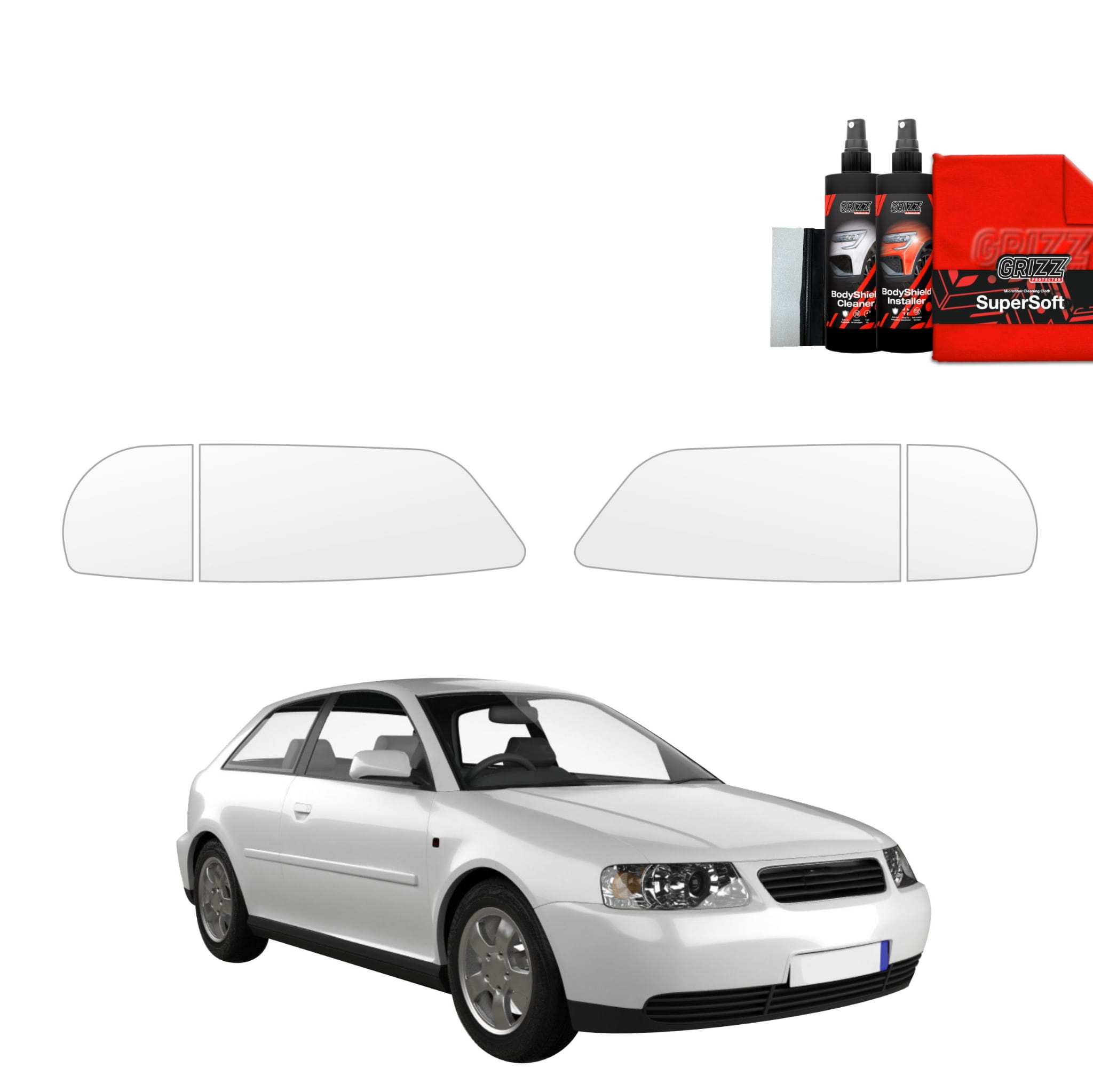 4w1 Folia ochronna na lampy Grizz Protector do Audi A3 8L Hatchback 3D (1996-2003)