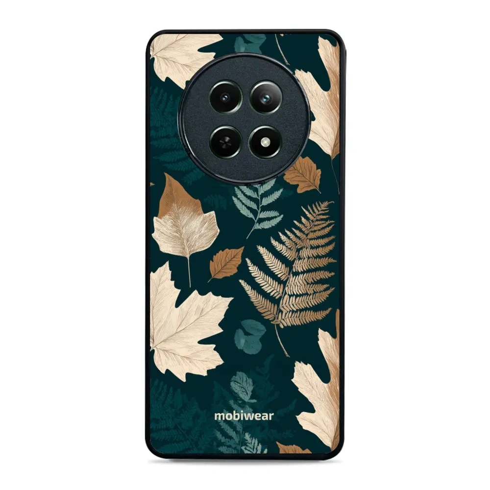Etui ochronne do realme 12, Mobiwear Glossy Case, zielnik z liści i paproci