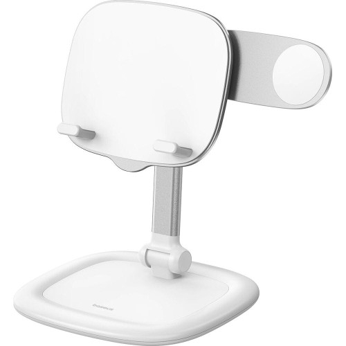 Image of Uchwyt, regulowany stojak biurkowy Baseus Seashell na tablet, telefon, biały