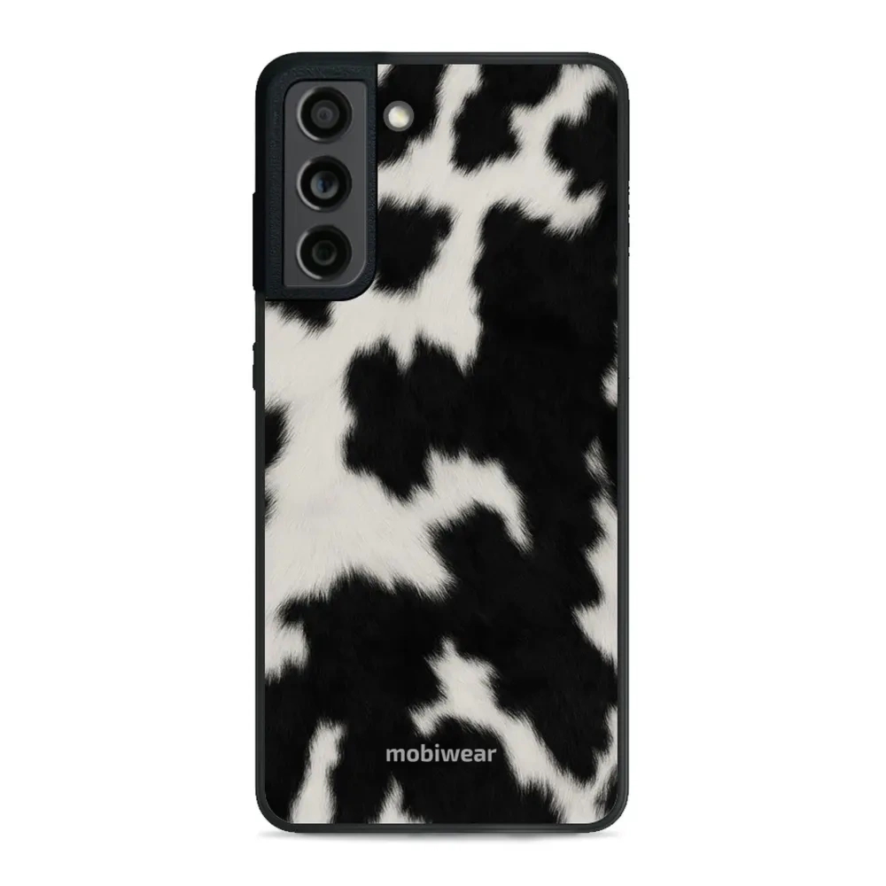 Etui ochronne do Galaxy S21 FE, Mobiwear Glossy Case, krowie futerko