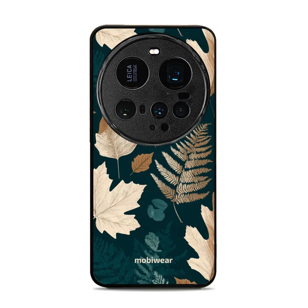 Etui ochronne do Xiaomi 15 Ultra, Mobiwear Glossy Case, zielnik z liści i paproci