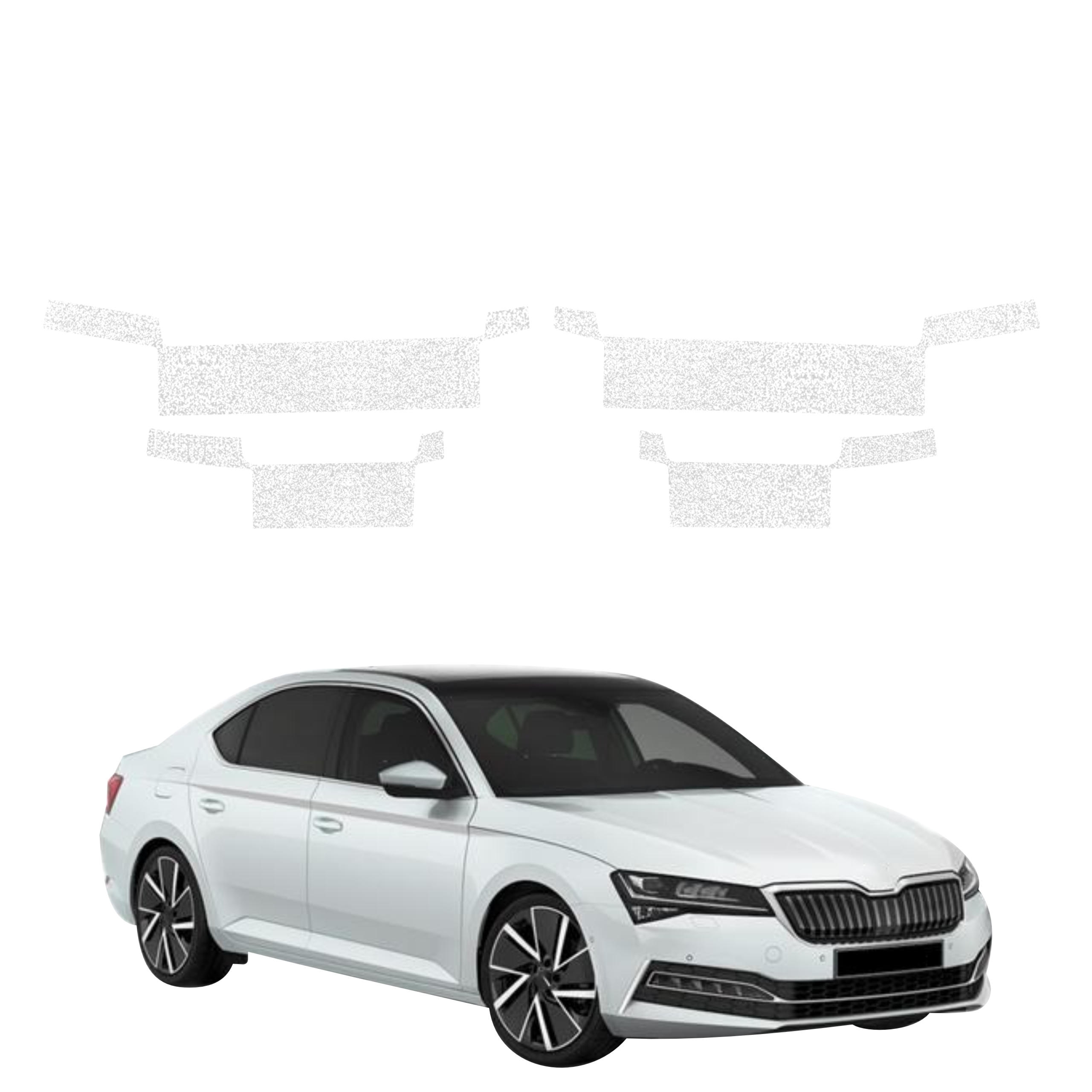 4w1 Biała powłoka techniczna Grizz Protector na progi Skoda Superb 3 Liftback (2019-2023)