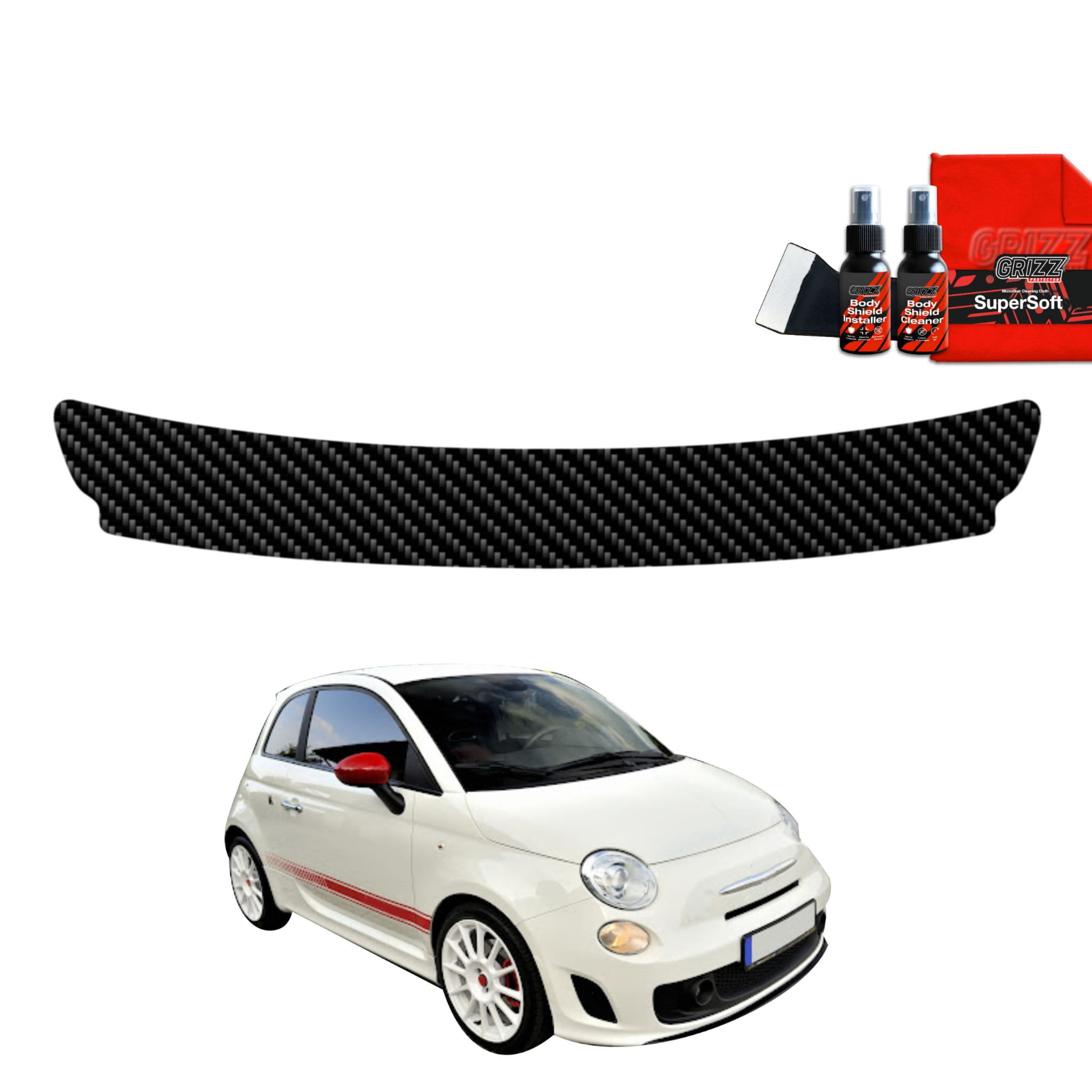 Folia karbonowa Grizz Protector na próg bagażnika do Abarth 500 (2016-2023)