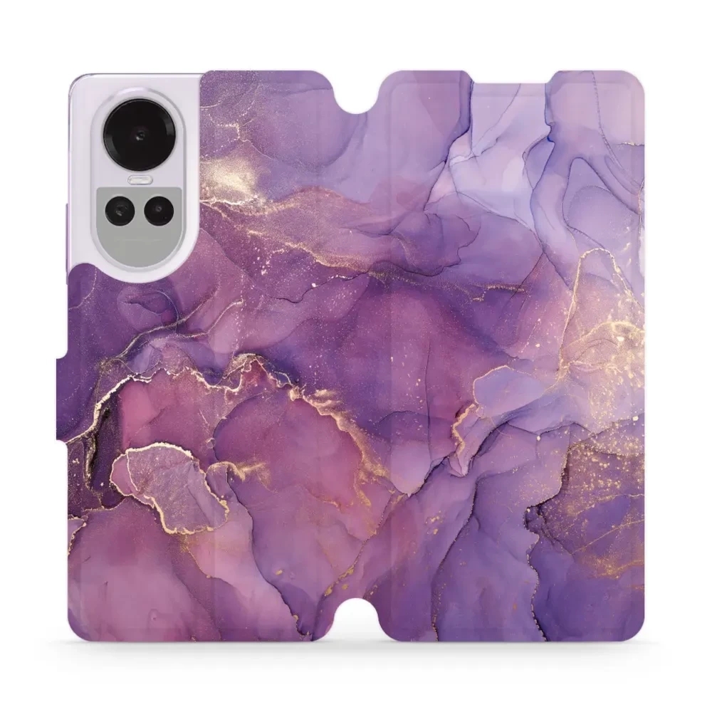 Etui z klapką do Oppo Reno10 Pro 5G, Mobiwear Book, fioletowe