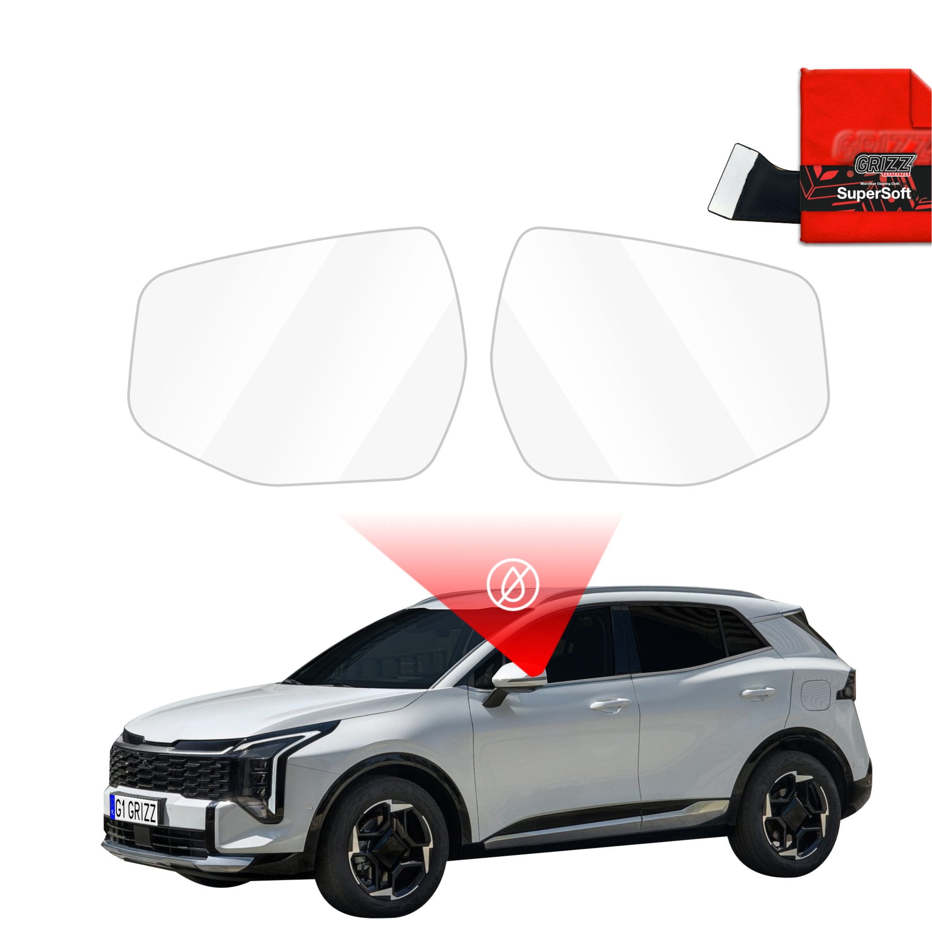 Folia przeciwdeszczowa Grizz Protector na lusterka do Kia Sportage 5 Facelift (2025-2026)