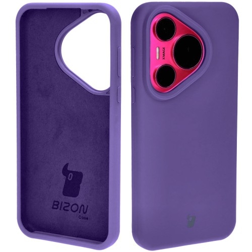 Image of Silikonowe etui Bizon Soft Case do Huawei Pura 70, fioletowe