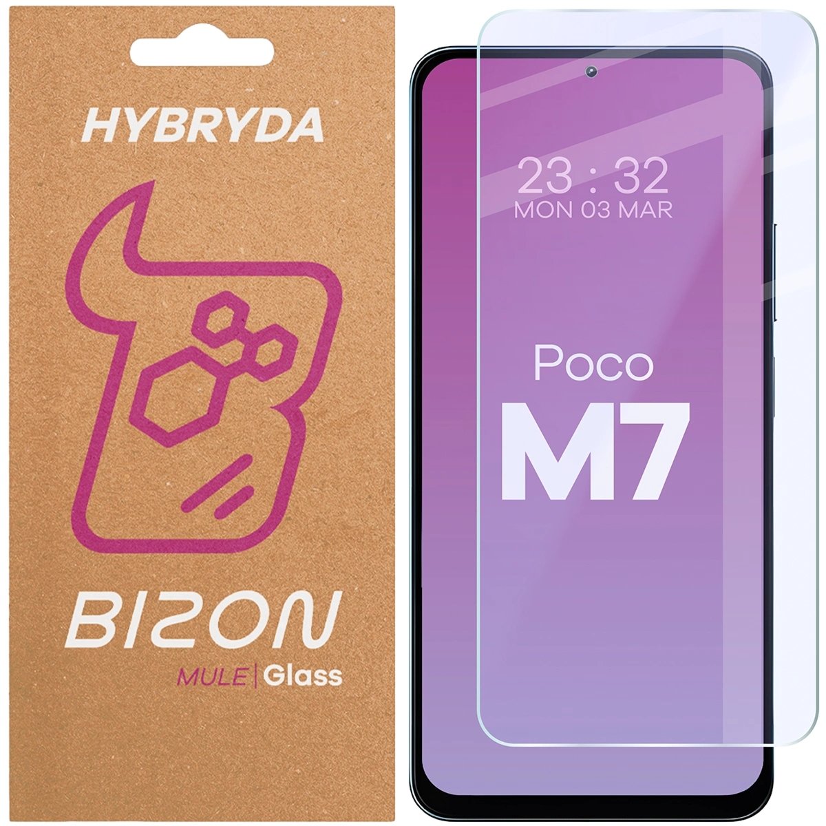 Elastyczne szkło hybrydowe Bizon Hybrid Mule do Xiaomi POCO M7 5G
