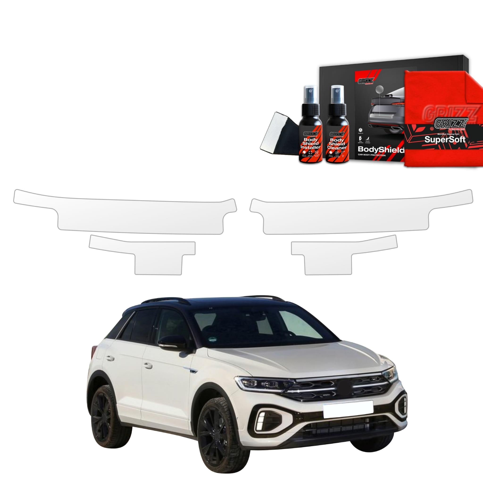4w1 Folia ochronna na progi Grizz Protector do Volkswagen VW T-Roc (2021-2025)