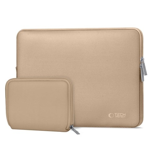 Image of Etui Tech-Protect Neo Slim do laptopów 13" / 14", beżowe