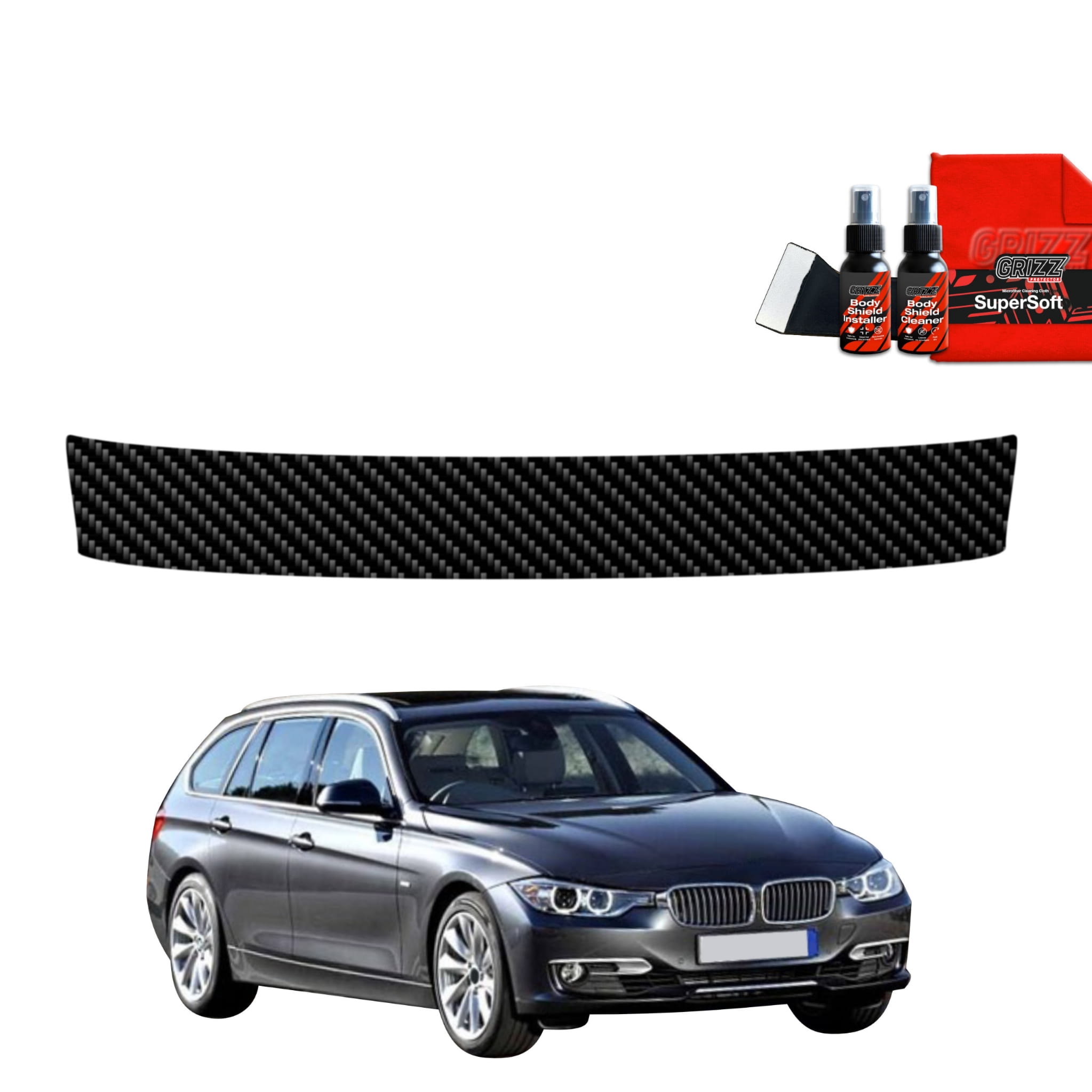 Folia karbonowa Grizz Protector na próg bagażnika do BMW 3 F31 Kombi Pre-LCI (2011-2015)
