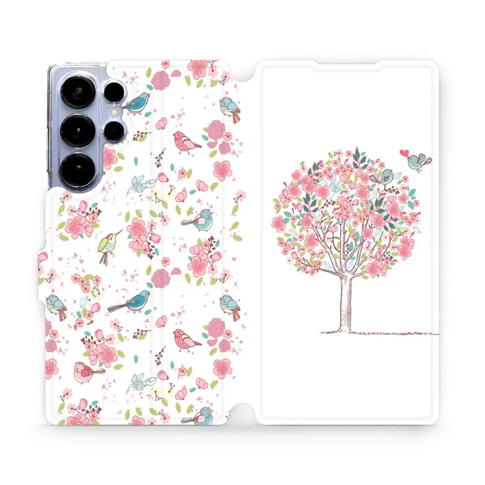 Etui z klapką do Galaxy S25 Ultra, Mobiwear Book, różowy gaj