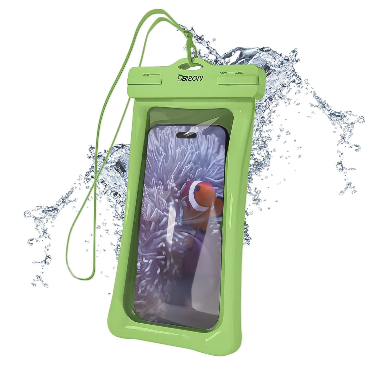 Etui wodoszczelne Bizon Case Hydrofloat, zielone