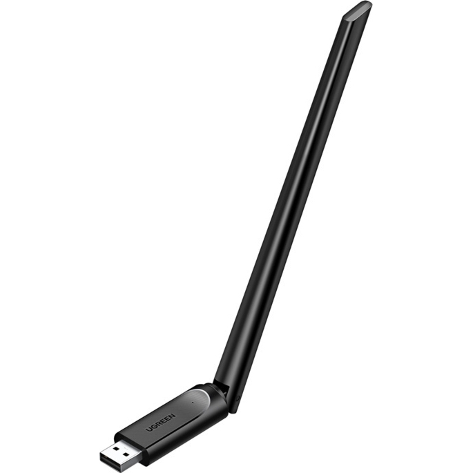Adapter bezprzewodowy Ugreen CM763 z anteną WiFi 6 do portu USB-A, 600 Mb/s, czarny