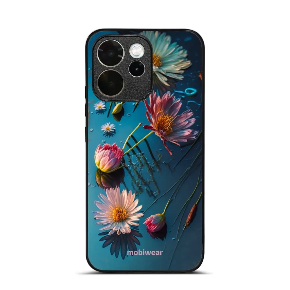 Etui ochronne do Oppo Reno 15 FS, Mobiwear Glossy Case, niebiesko-kwieciste