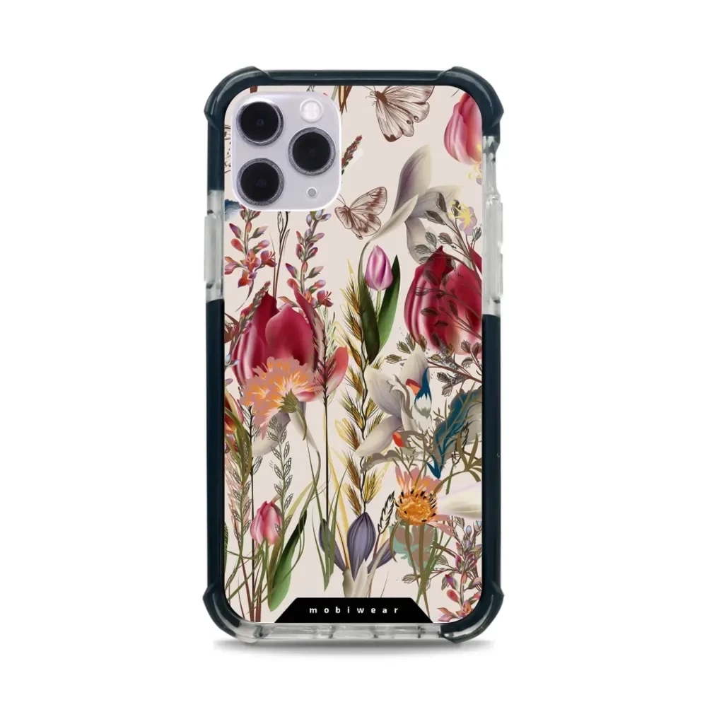 Etui ochronne do iPhone 11 Pro do MagSafe, Mobiwear Elite Bumper, bukiet kwiatów