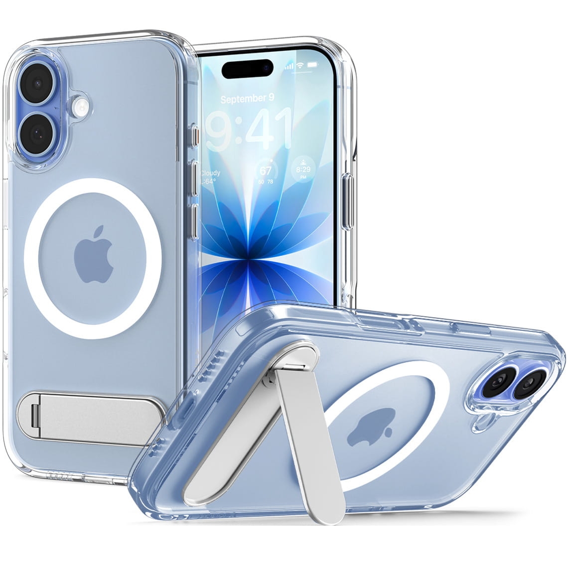 Etui Spigen Ultra Hybrid S Mag do MagSafe do iPhone 17, przezroczysto-białe