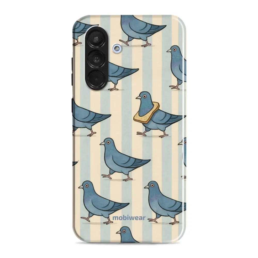 Etui ochronne do Galaxy A36 5G, Mobiwear Elite Pro, błękitne gołębie