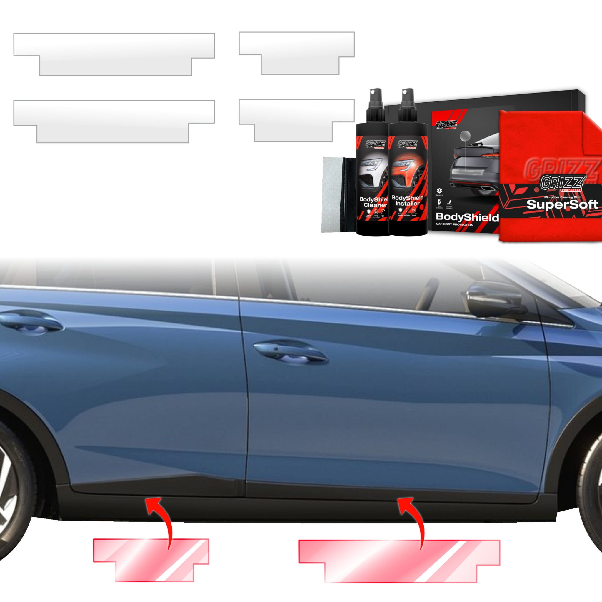 4w1 Folia ochronna Grizz Protector na progi do Hyundai Bayon (2024-2026)