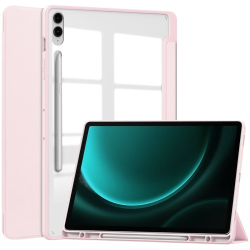 Image of Etui Bizon Case Tab Clear Matt do Galaxy Tab S9 FE Plus, jasnoróżowe